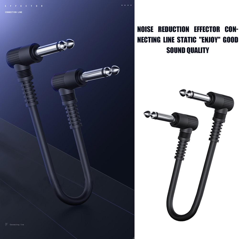 20-4PCS 15cm 6.35mm Lightweight Guitar Electric Effect Pedal Cable Amplifier Patch Cord Guitar Bass Guitar Music Accessories