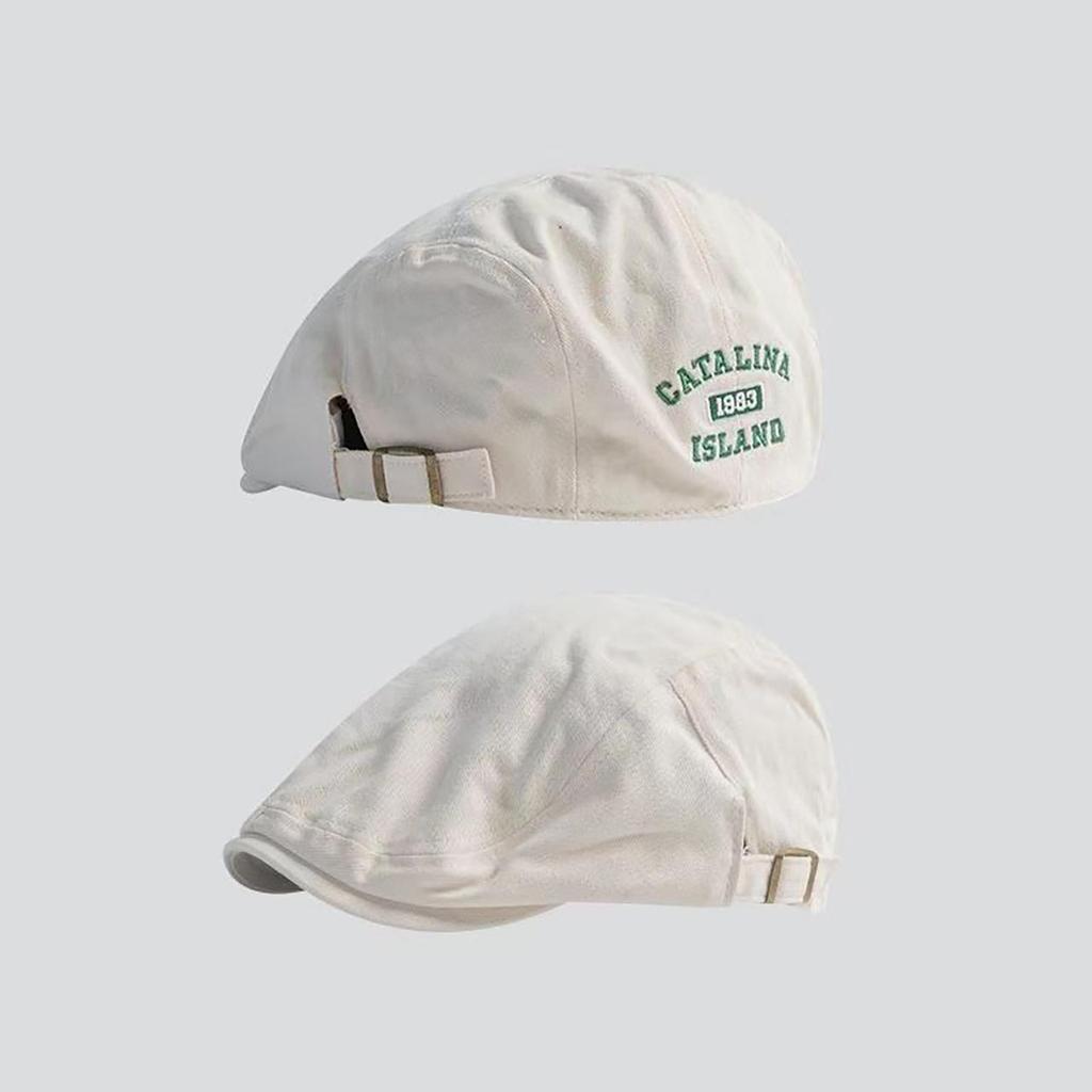 Japanese Reverse Wear Forward Caps for Women Fashion Embroidery Letters Street Berets Hip Hop Cotton Adjustable Newsboy Hats