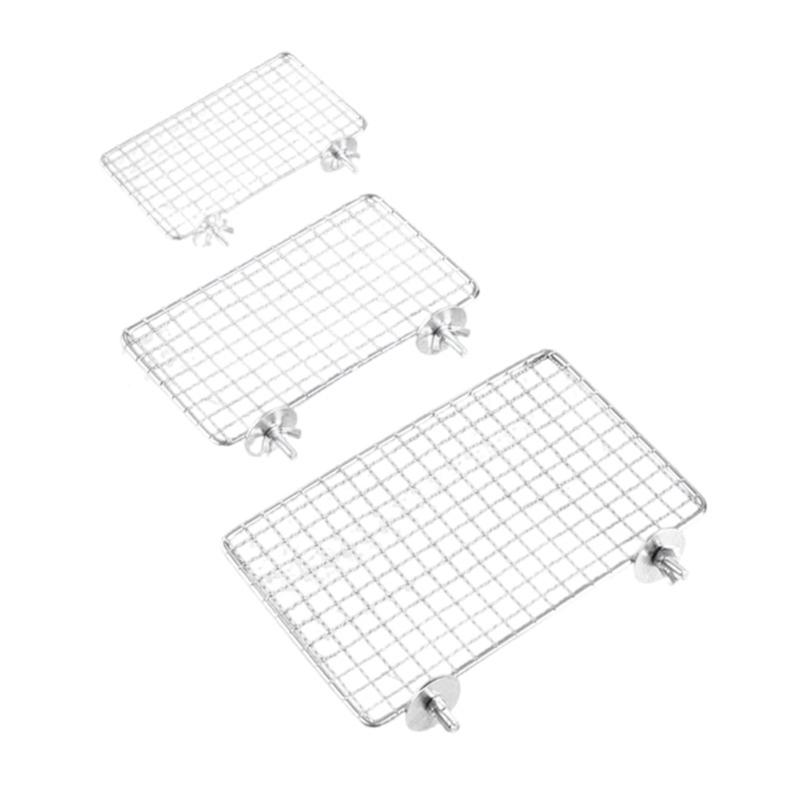 

Durable Stainless Steel Bird Playstand Set Secure Stable Platform For Parrots Resting Playing 1