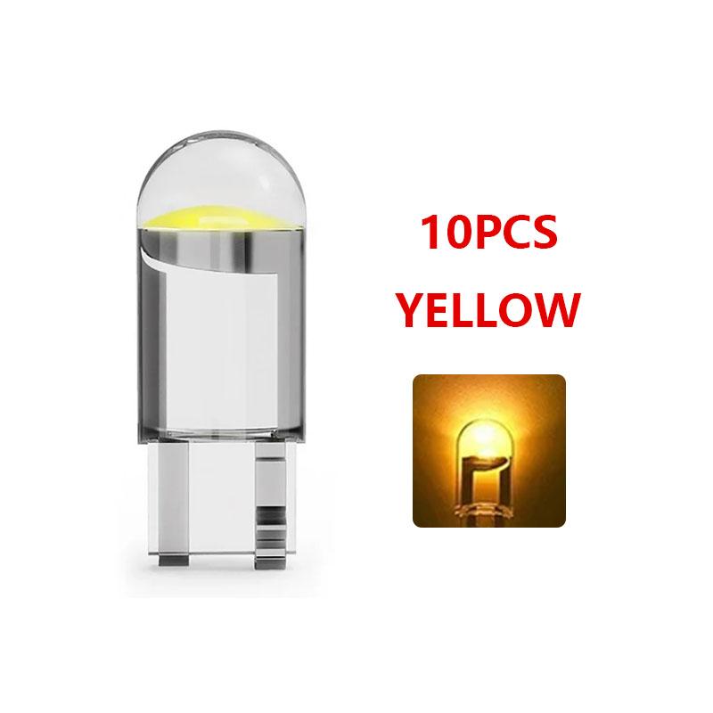 

10 шт. Автомобильная светодиодная лампа Сигнальный свет T10 W5W 194 Светодиодные лампы COB Автомобильные клиновые габаритные огни Автомобильные лампы номерного знака Плафоны для чтения 12 В