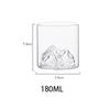 180ml Japanese Whiskey Glass - Heat-Resistant Borosilicate, Elegant Mountain View Tumbler for Scotch, Wine & Tea Home Barware