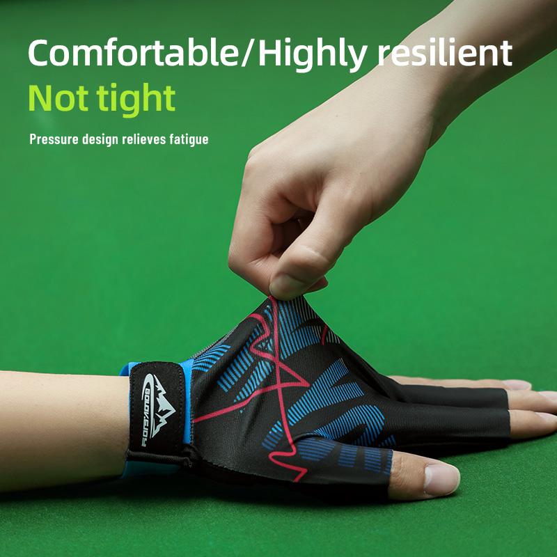 Best Ultra Silky Thin Three Finger Pool Cue Snooker Gloves Custom Billiard Accessories Gloves for Left Hand/right Hand Bridge