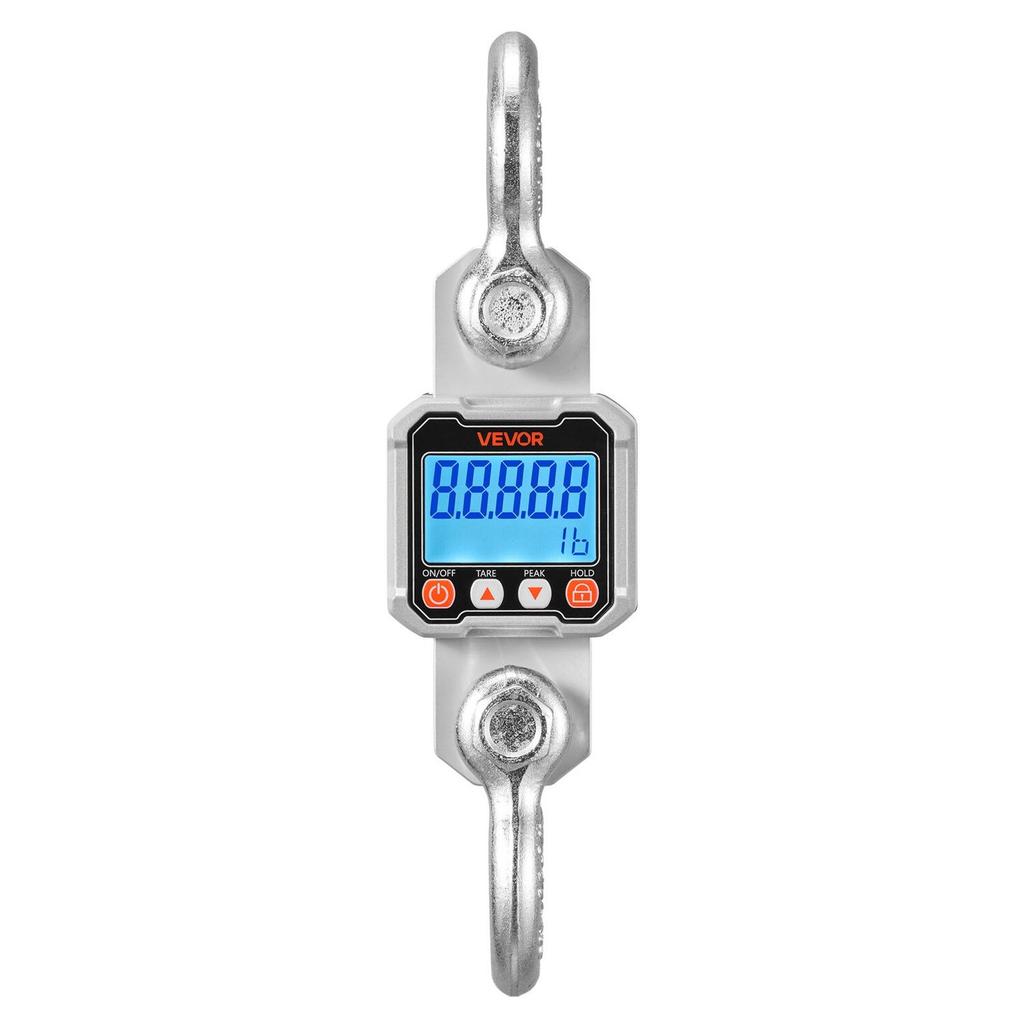 Digital Crane Scale, 6600 lbs/3000 kg Max Capacity, Heavy Duty Industrial Hanging Scale with Cast Aluminum Case & LCD Display, 500 g Division & 3 Unit