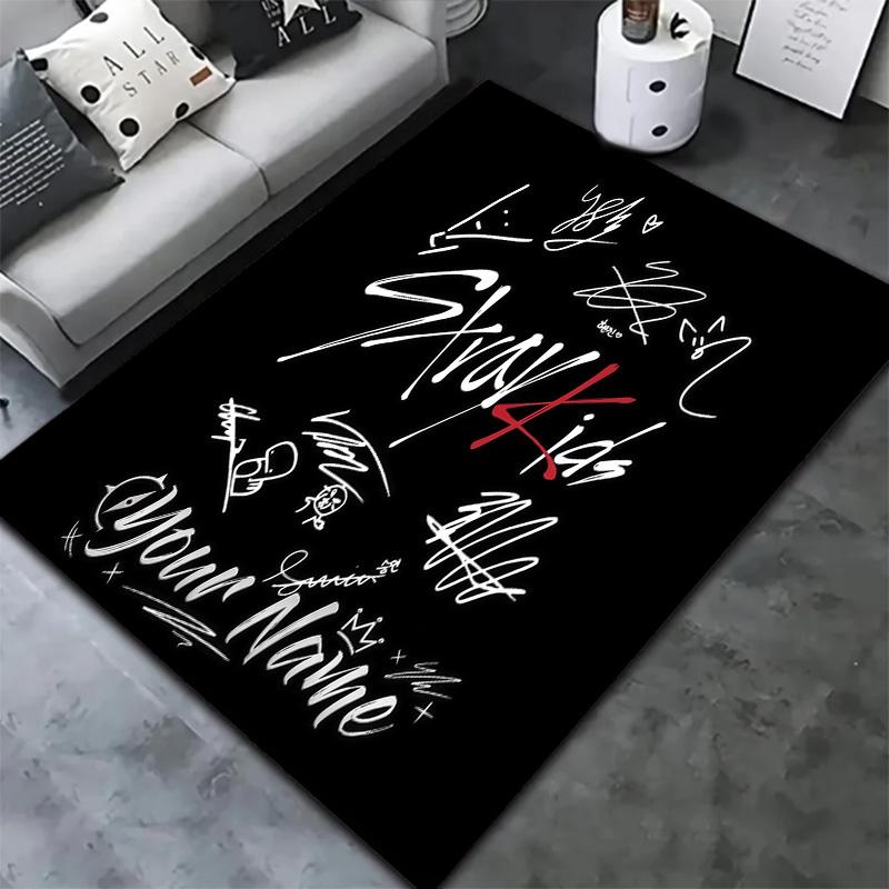 Skz Custom Name Carpet Rug For Living Room Bedroom Home Sofa Decoration,Kids play Non-slip Floor Mat