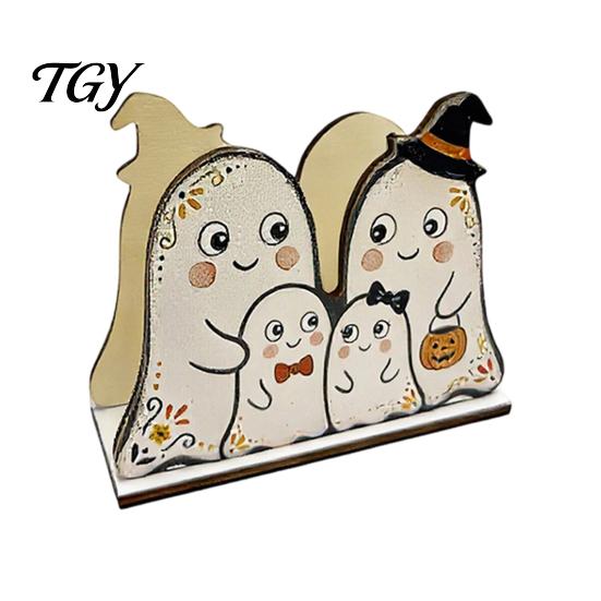 Creative Napkin Holder for Shelves Halloween Wooden Dining Table, Paper Towel Holder, Seasonal Kitchen Table Ornament Freestanding Tissue Dispenser
