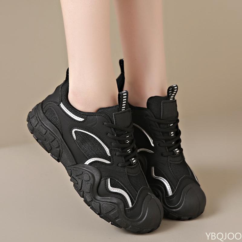 Fashionable Mesh Shoes 2024 Autumn New Design Sense Thick Sole Breathable Casual Women's Shoes Zapatillas De Deporte Sneakers