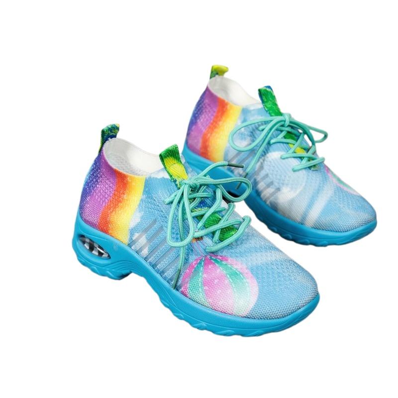 Fashion 2025 Lace-up Women's Vulcanize Shoes Plus Size Sock Shoes Breathable Mesh Knit Ligh Tweight Comfortable Neakers Casual Sneakers