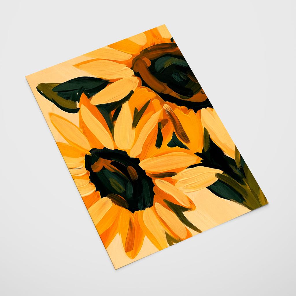 Poster Yellow Flowers Sunflowers
