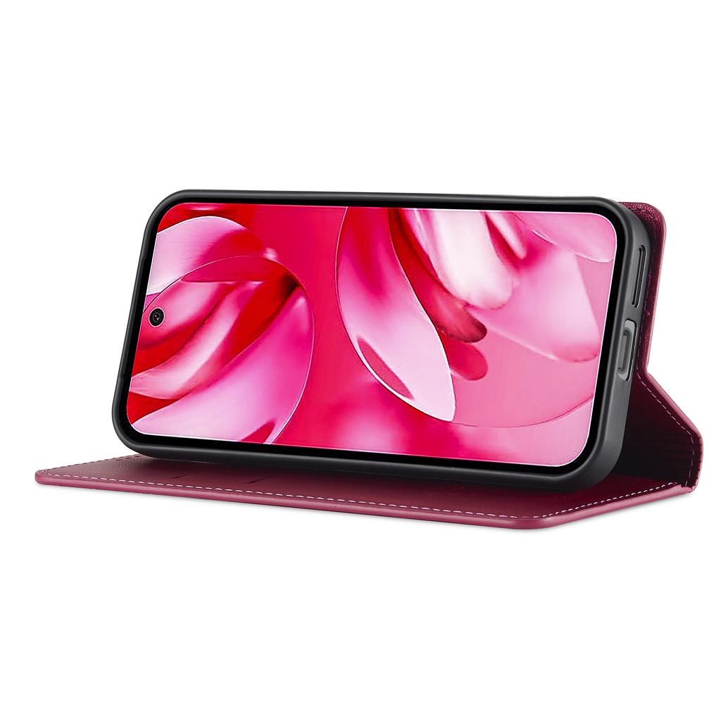 LC.IMEEKE L1 Series for Google Pixel 9a Case PU Leather Wallet Stand Protective Phone Cover