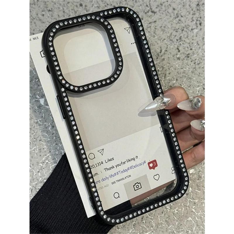 

Luxury Diamand Front And Back All Inclusive Case For iPhone 16 15 13 12 11 Pro Max 14 Plus Girl Shinny Clear Cover Gift For iphone 16promax