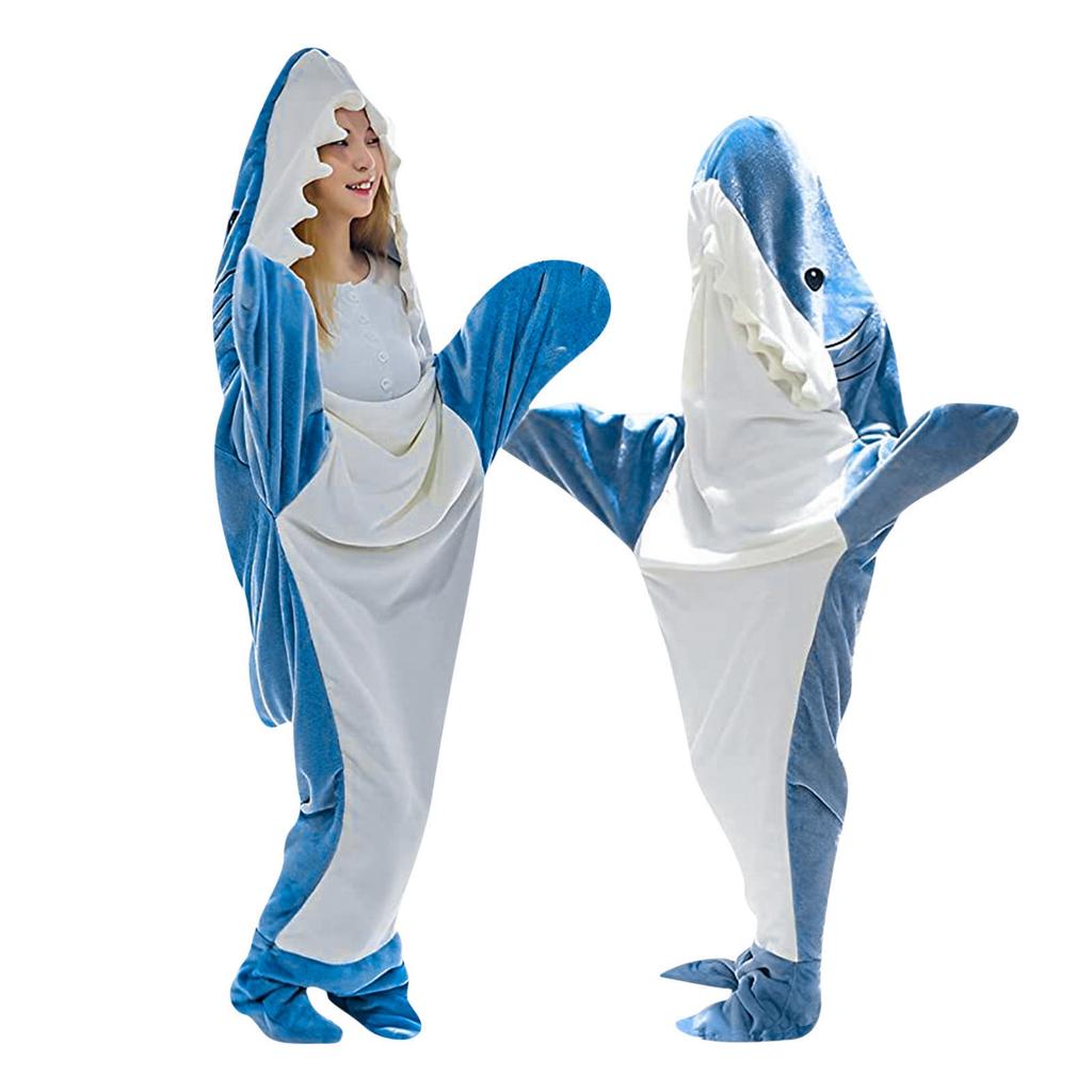 Blanket Adult Sharks Blanket For Dressing Flannel Tail Blanket Sleeping Bag Costume For Cosplay Shows Cartoon Pyjama Parties Fancy