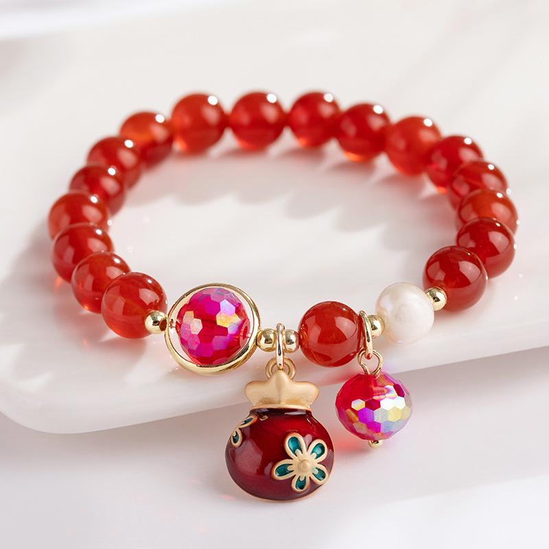 Natal Agate Beaded Blessing Good Meaning Jewelry Pearls Give Girls New Gifts Jewelry