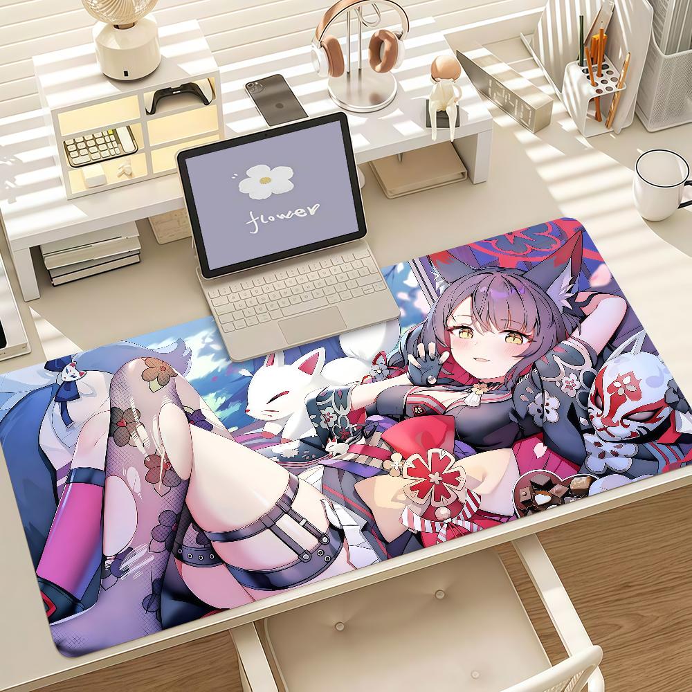 Blue Archive Kosaka Wakamo Anime Gaming Mouse Pad Antislip Rubber Base Large Laptop Desk Mat For Office Home