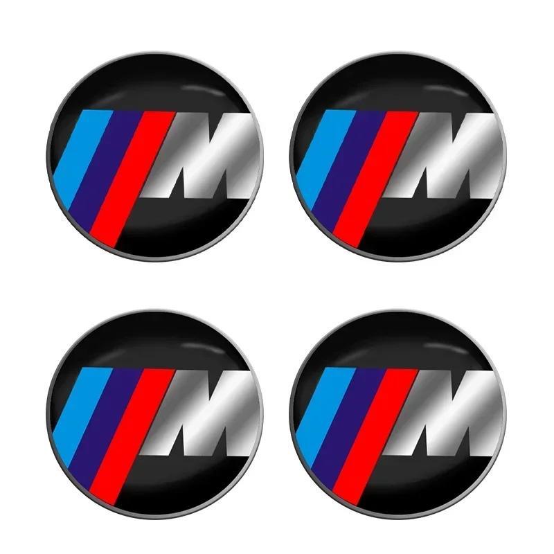

4pcs 56mm Car Badge Wheel Center Cover Stickers Hub Caps Decal For BMW M M3 M5 M6 X3 E46 E90 E39 F10 F20 F30 G20 E60 E36 E34 X6