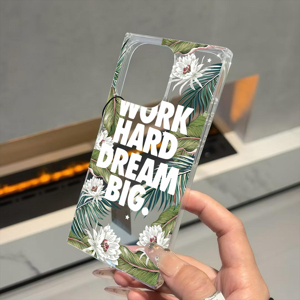 

Прозрачный квадратный чехол-трубка для защиты iPhone 15 Plus 14 Pro Max 12 16 ProMax 13 11, защита от окисления, чехол с узором из английских цветов iphone 11 ProMax