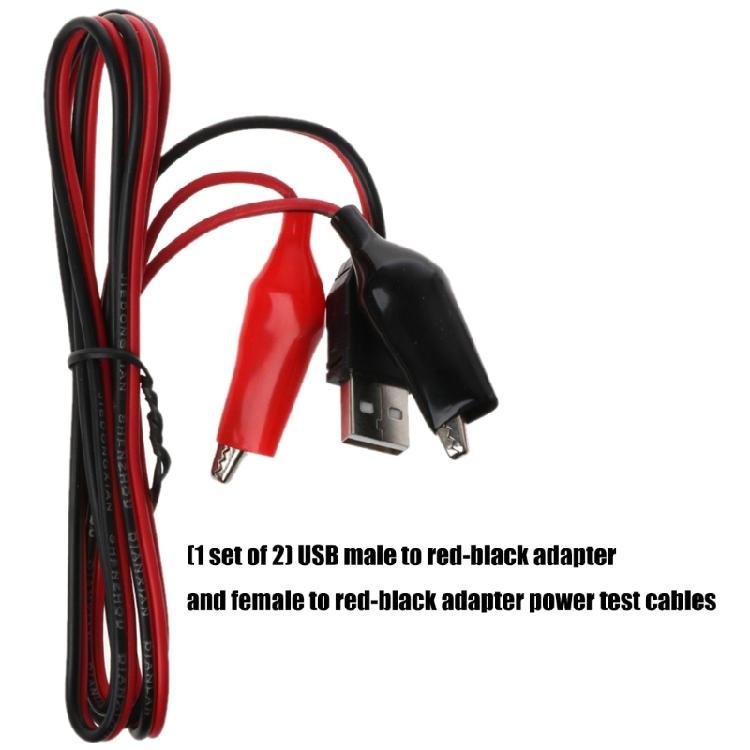 Upgrades USB Alligators Clip Connectors 50cm Length Mobile Device Charging Test Clip for Power Conversion Applications