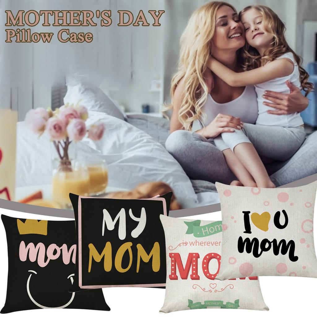 Mother's Day Linen Pillowcase Mother's Day Gift Home Decoration Ornaments