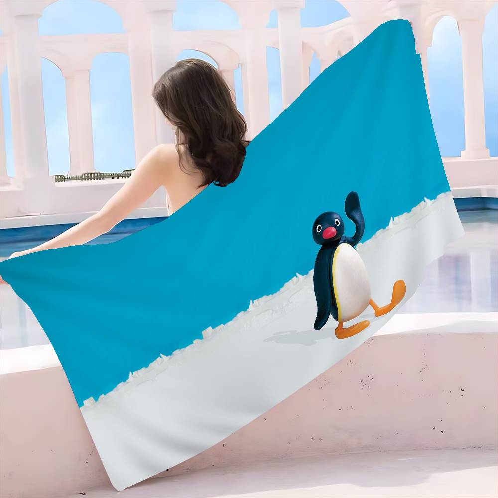 Kreskówka P-Pingu P-Pingwin Film Anime Ręcznik Plażowy do Pływania Miękki Chłonny Myjka Prezenty dla Dzieci na Podróż Kemping Siłownię