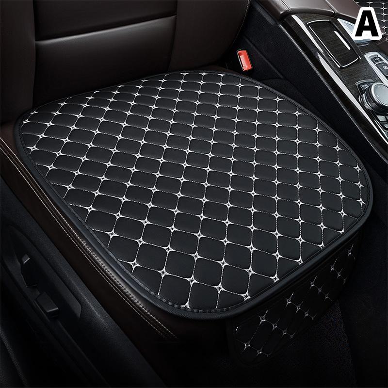 Pu Leather Car Seat Cover Universal Minimalism Soft Seat Cushion Protective Cover With Storage Pocket Car Interior Accessories