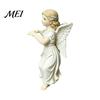 Weather Resistant Garden Art Vintage Angel Girl Statue, Planter Climber Cute Unique Holiday Gift Ideas Resin Figurine for Flower Pot Edge Decor