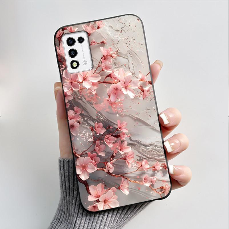 Phone Case For ZTE Libero 5G III A202ZT / Libero 5G II A103ZT Casing Fashion Butterfly Flower Black Soft TPU Case Silicone Cover