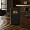 Student Academic Organizer 2027 Daily Planner with PU Leather Cover, A6 Pocket Size Time Management Notebook Agenda, Portable Pen Holder for Efficient