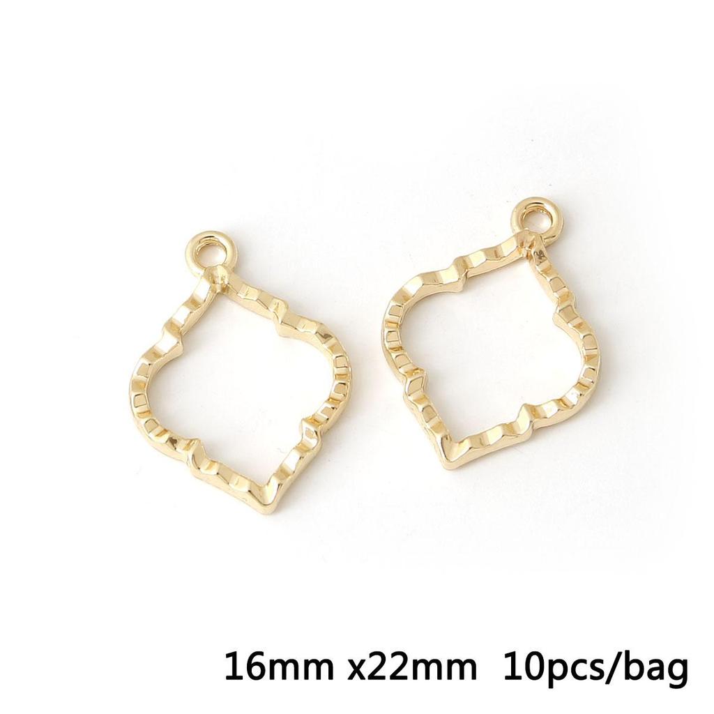 10Pcs Pick Style Plating Gold Alloy Pendants For Jewelry Component Making DIY Earring Neckmace Bracelet