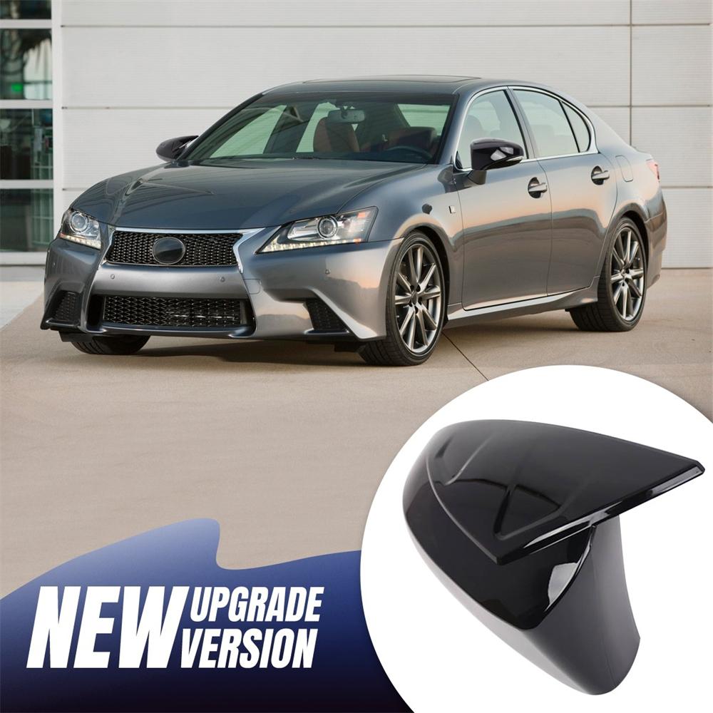 M Style Horn Glossy Black Mirror Cover Caps For Lexus IS RC 200 300 350 450 2014-2020