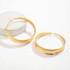 Gold Hoop Earrings for Women Exaggerated Metal Large Circle Glossy Earrings for Banquet Gown Travel Ears Decor