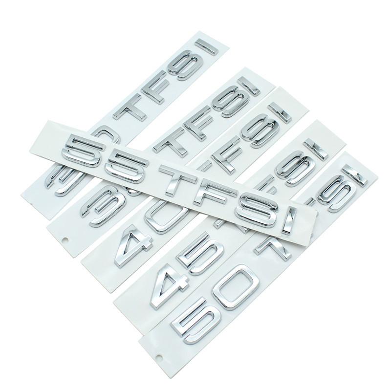 Auto 30 35 40 45 50 55 60 TFSI ABS Lettere Emblema Badge Adesivo Logo per Audi A4 A5 A6 A7 A8 Q3 Q5 Q6 Q7 Q8 A3