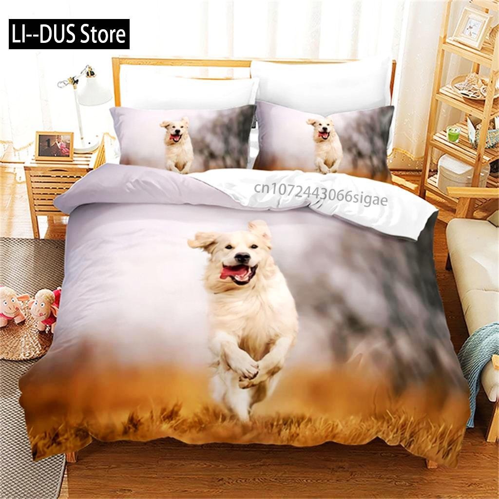 Duvet Cover Puppy Cute Pet Dog Print Comforter Cover Microfiber Animal Theme Bedding Set Full Size For Kids Boys Girls Bedroom