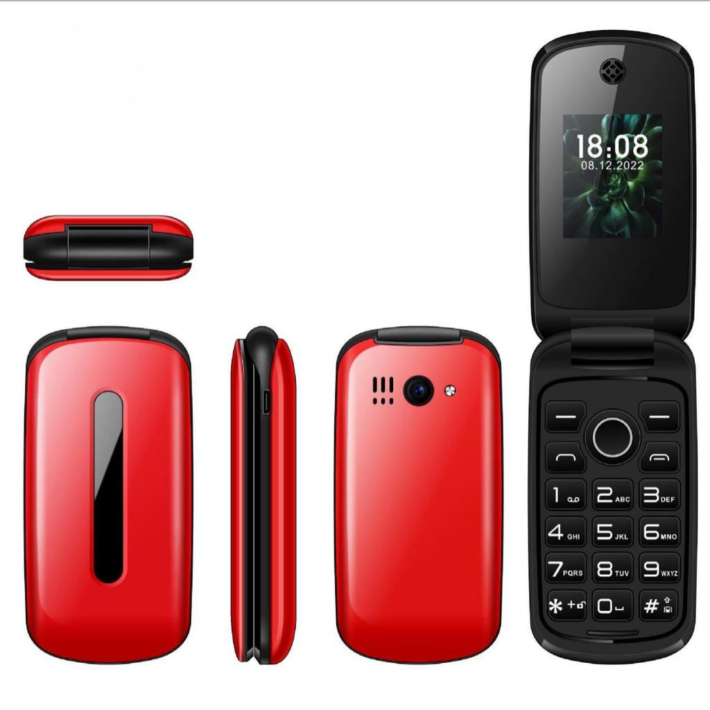 The New Flip 1.77 Large Button Mobile Phone for the Elderly Student Office Worker Spare Function Machine, Fashionable and Compact