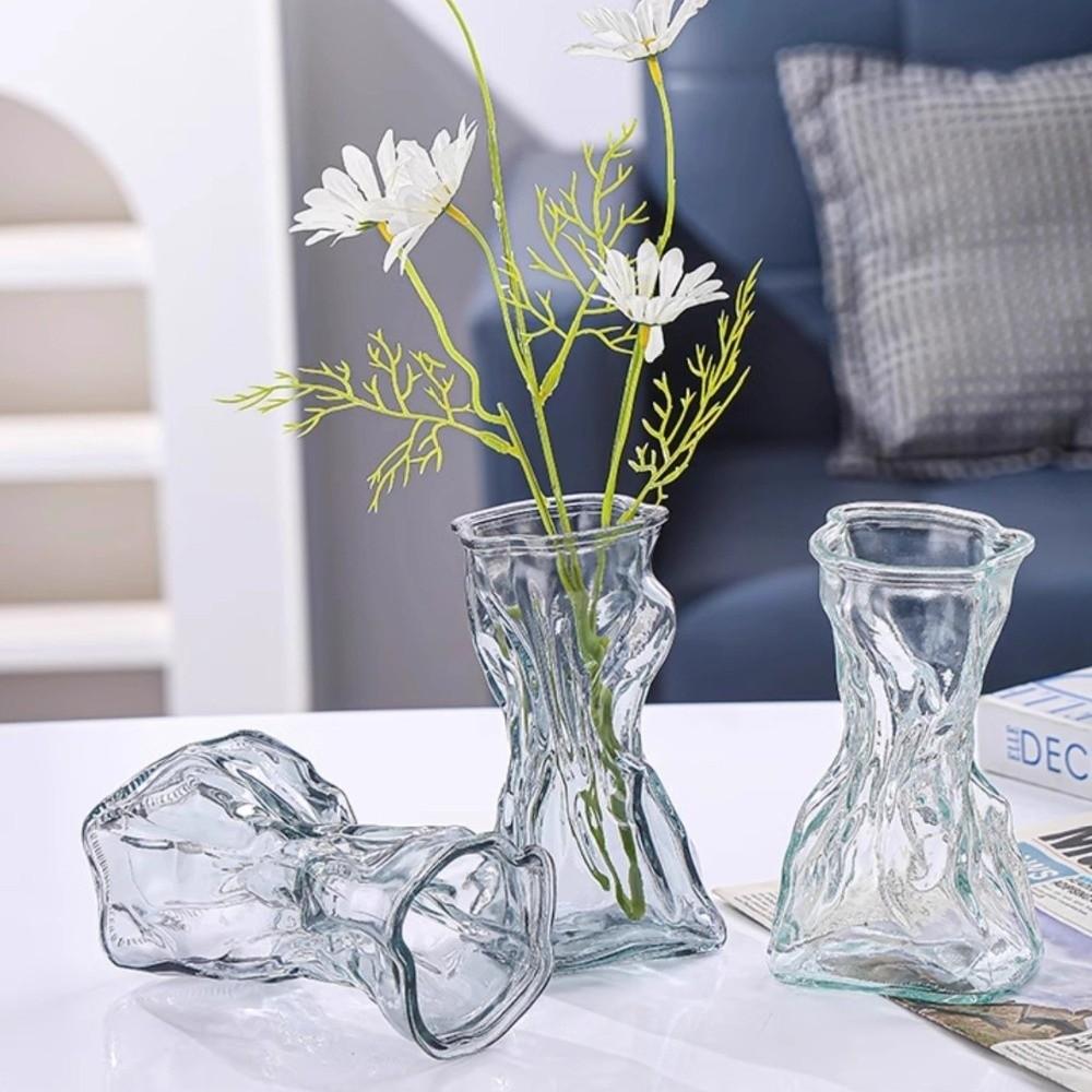 Creative Shape Transparent Irregular Vase Hydroponic Art Plant Bottle  Wedding