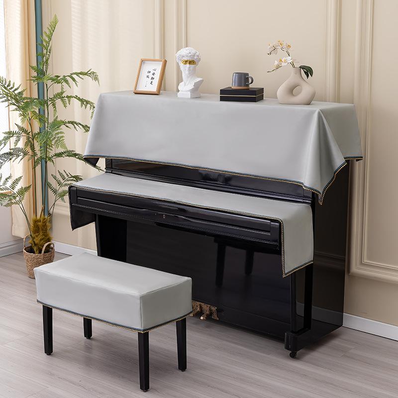 1pcs Solid Color Vertical Electric Piano Cover Dust Covers Electronic Pianos Stool Covers Thicken and Easy To Clean Universal Protective Cover