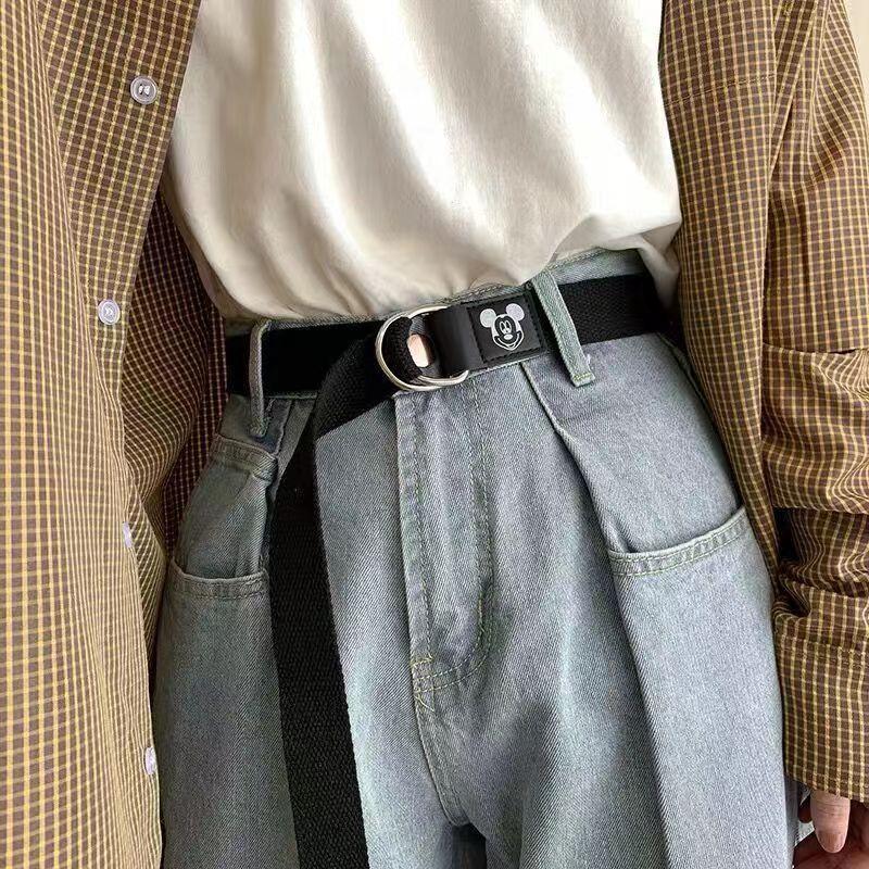 Chic Casual Wide Pants Belt With Double Ring Buckle For Students Perfect For Wear Everyday