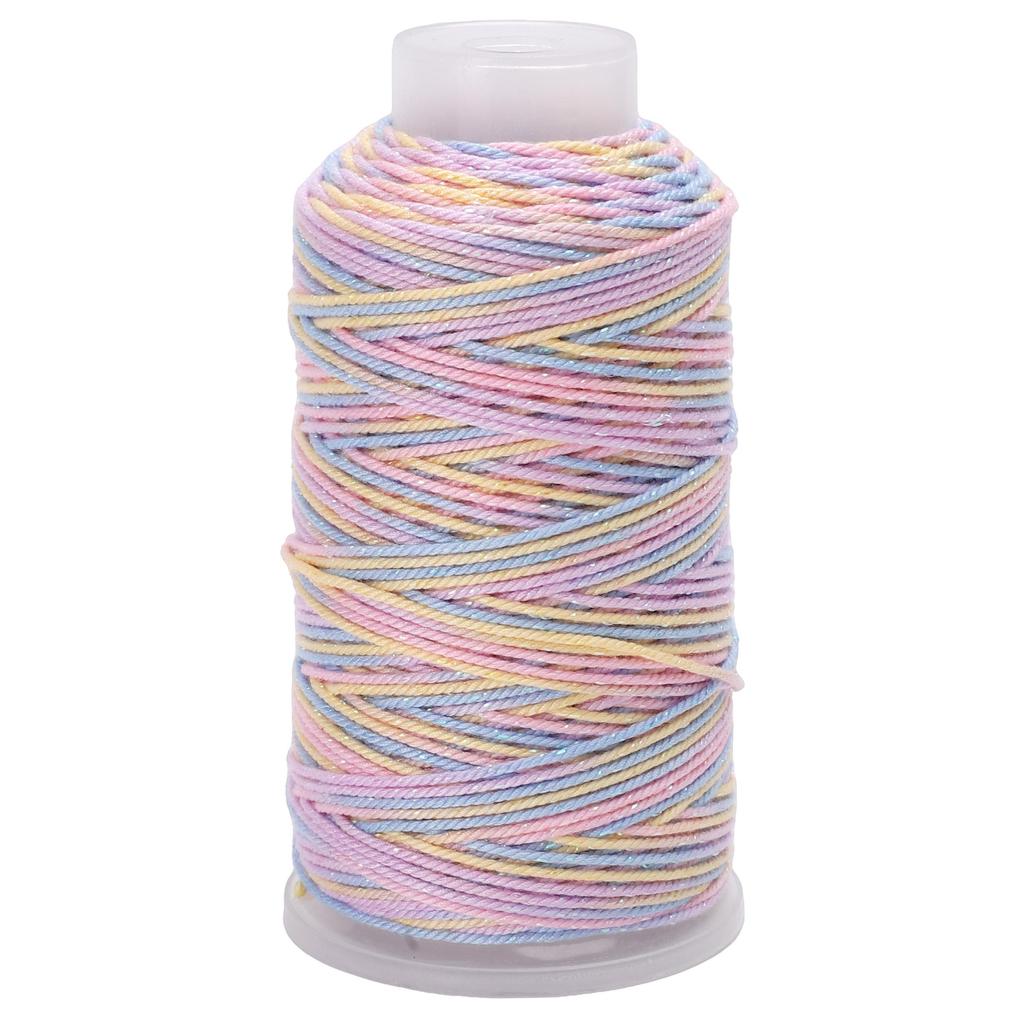 80Meter Polyester Cotton Thread Starry Sky Segment Dyeing Cord Sewing String DIY Handmade Accessories