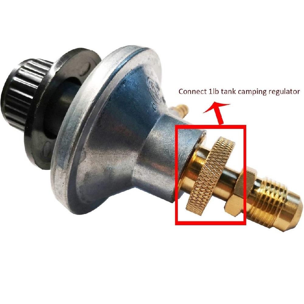 2Pcs 1LB Propane Tank Cansiter Regulator Adapter Connection To 3/8" Male Flare 5/8"-18UNF