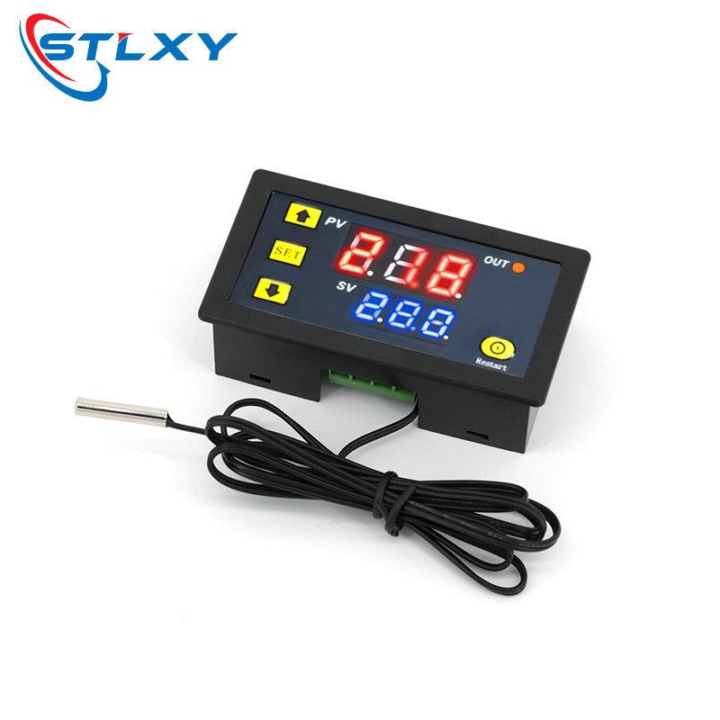 W3230 12V 24V AC110-220V Probe Line 20A Digital Temperature Control LED Display Thermostat With Heat/Cooling Control Instrument