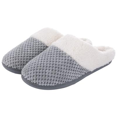 Fashion Litfun Fluffy Women's House Slippers Plush Lined Cozy Winter Unisex Home Slides Non-slip Warm Memory Foam Indoor Cotton Slippers