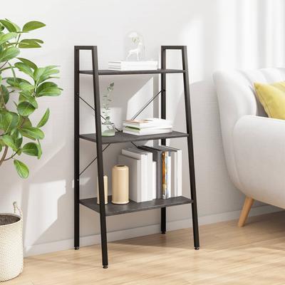 Vidaxl Ladder Shelf With 3 Shelves, Black, 56X35X108 Cm