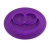 1Pcs Smiley Kids Feeding Plate Silicone Sucker Bowl Baby Infant Safe Dining Plate Cartoon Smile Face Children Dishes Tableware