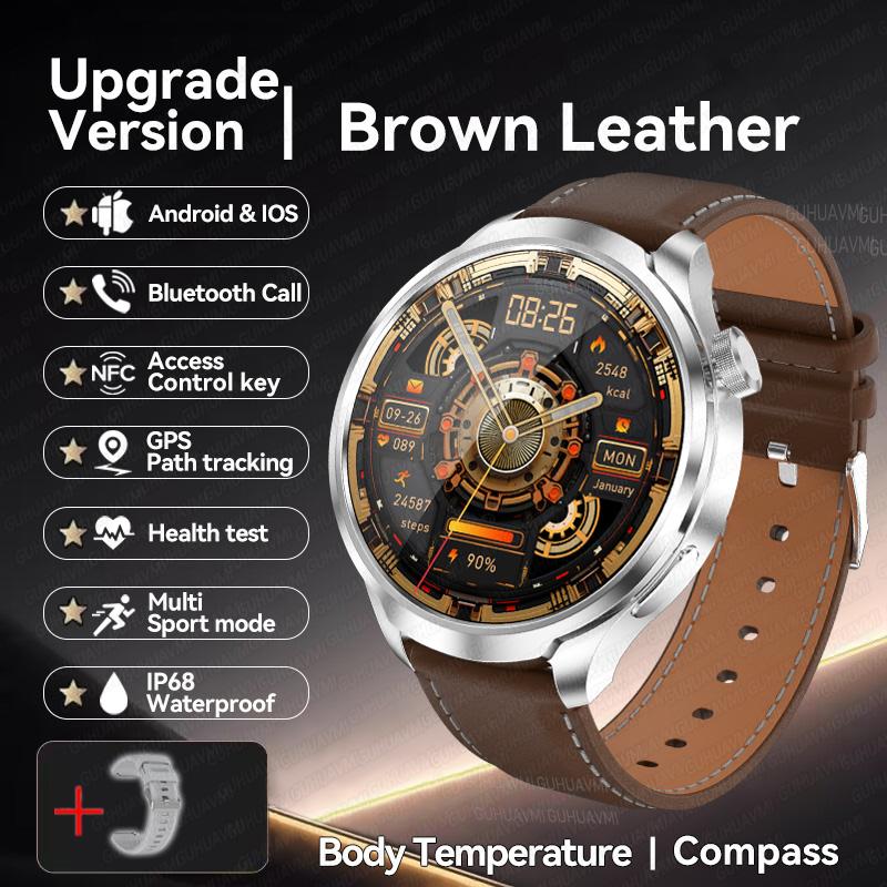 New Brand Global Version Smart Watch 1.85"AMOLED GPS Track Bluetooth Call 410mAh Battery NFC IP68 Waterproof Smartwatch Men