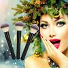 Powder brush soft fiber wooden handle veneer facial makeup knife facial makeup tool