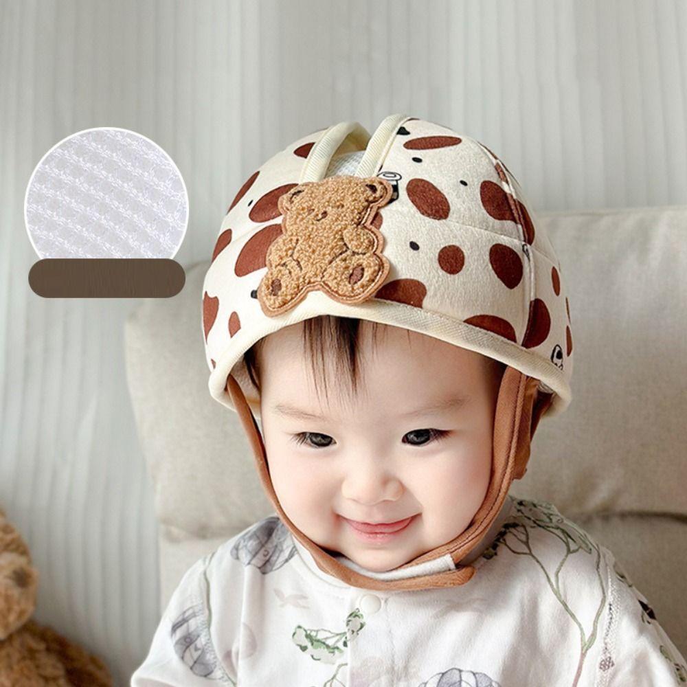 Adjustable Toddler Head Protection Hat Cartoon Baby Safety Headgears  Crawling