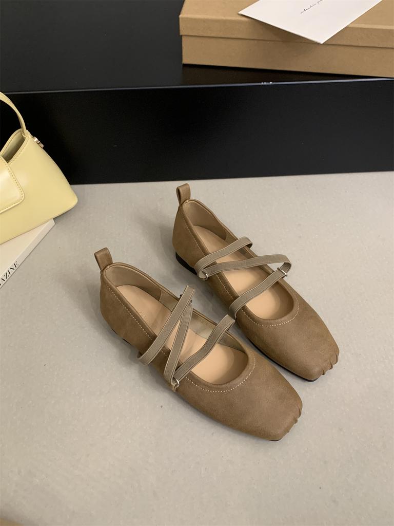 Fashion Fashion Shallow Women Ballet Flats Dance Shoes Casual Female Soft Footwear Lady Fashion Elastic Band Women Flats Slip On Shoes