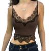 Lace Lace Splicing Pit Strip Deep Suspender Summer New Women's Clothing Exposed Navel Sexy Slim Fit Small Vest