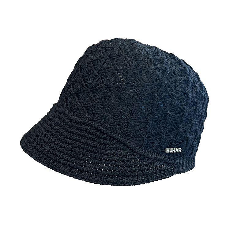 Breathable Women's Summer Equestrian Hat - Foldable, Stylish Sun Cap with Knitted Duckbill Design