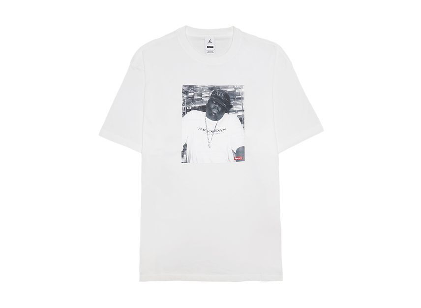 Supreme x Jordan Топ с коротким рукавом Biggie Белый L