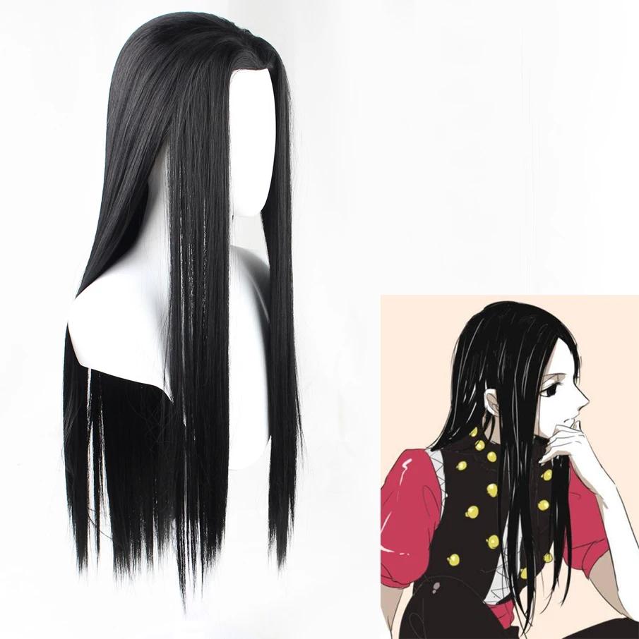 Anime Long Illumi Zoldyck Irumi Middle Parting Wig Heat Resistant Synthetic Hair Wigs