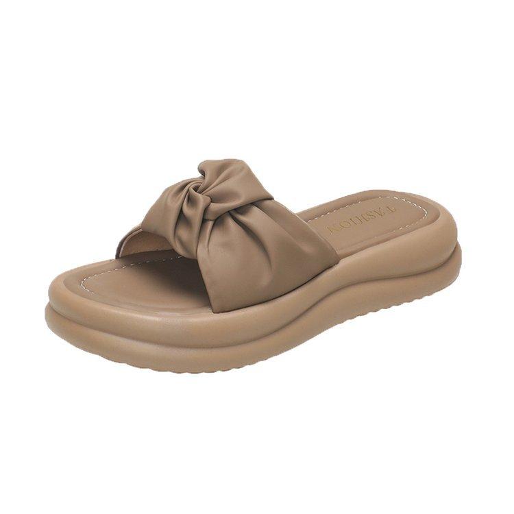 

Cool slippers women s summer outer wear 2024 new non-slip flat-bottomed beach outer wear women s casual sandals versatile and advanced sense 40 хакі